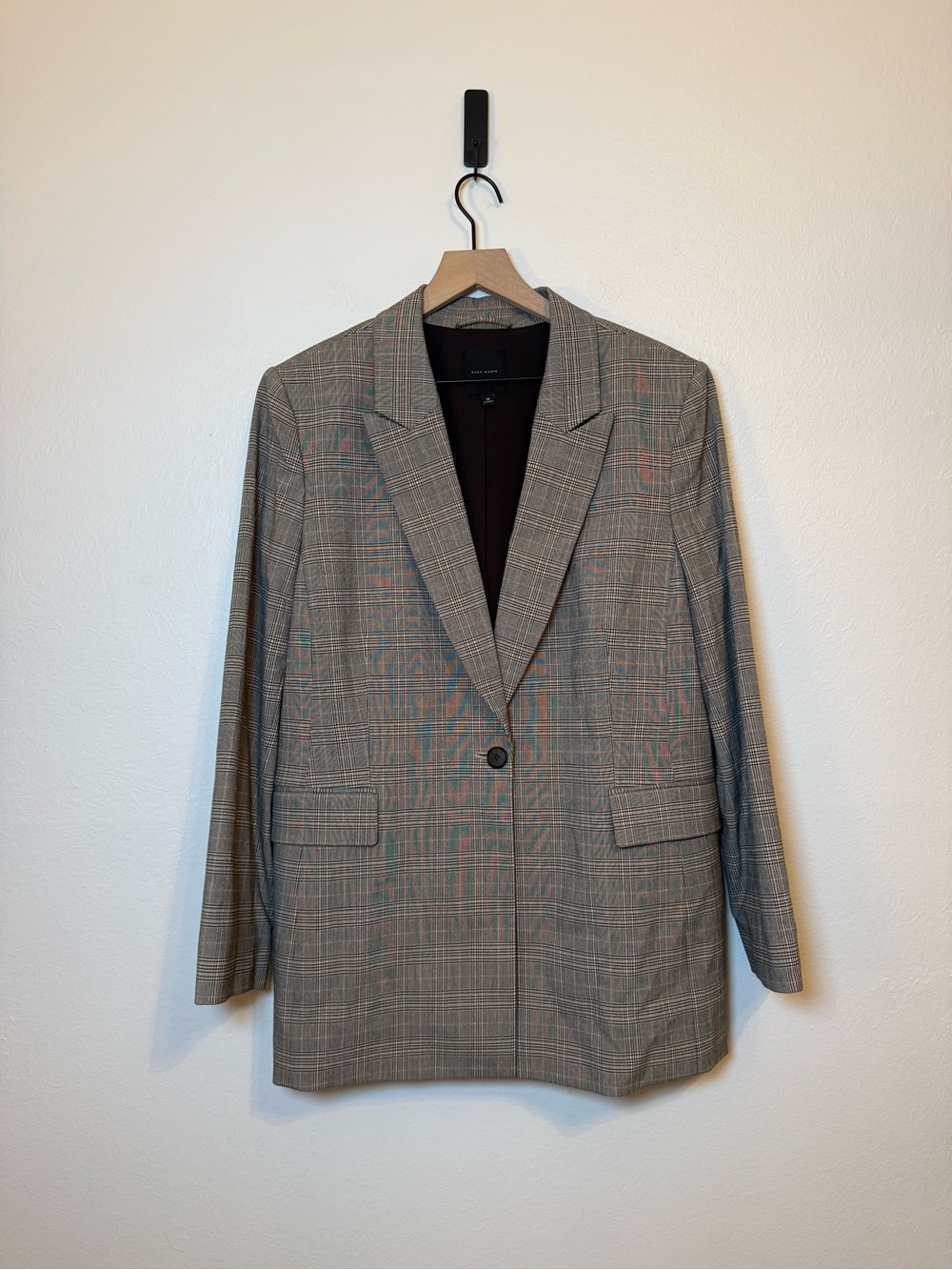 Alex Marie Plaid Single‎ Button Blazer Jacket